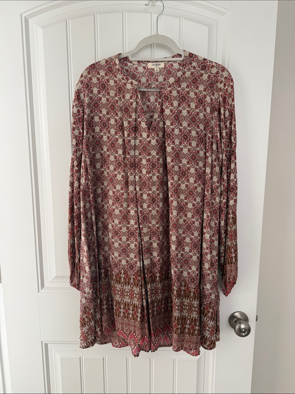 Umgee Rose and Cream Boho Open Cardigan